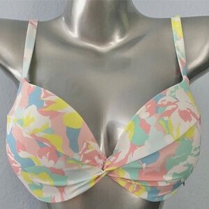 Victorias Secret Nwt White w/ Multi Twist Swim Bikini Top 38D